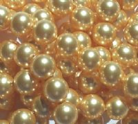 25 8mm Gold Swarovski Pearl Beads